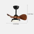 Contemporary Retro Round Acrylic ABS LED Downrods Ceiling Fan Light For Bedroom Lumendat