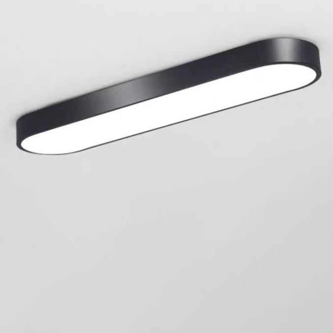 Modern Minimalist Elliptical Strip Iron Acrylic LED Flush Mount Ceiling Light For Hallway Lumendat