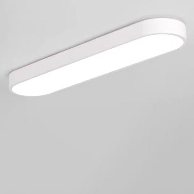 Modern Minimalist Elliptical Strip Iron Acrylic LED Flush Mount Ceiling Light For Hallway Lumendat