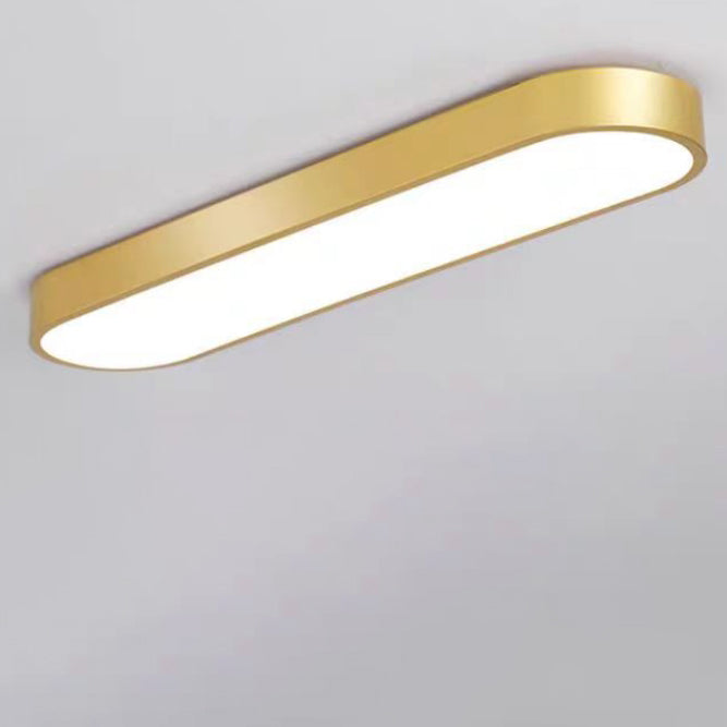 Modern Minimalist Elliptical Strip Iron Acrylic LED Flush Mount Ceiling Light For Hallway Lumendat