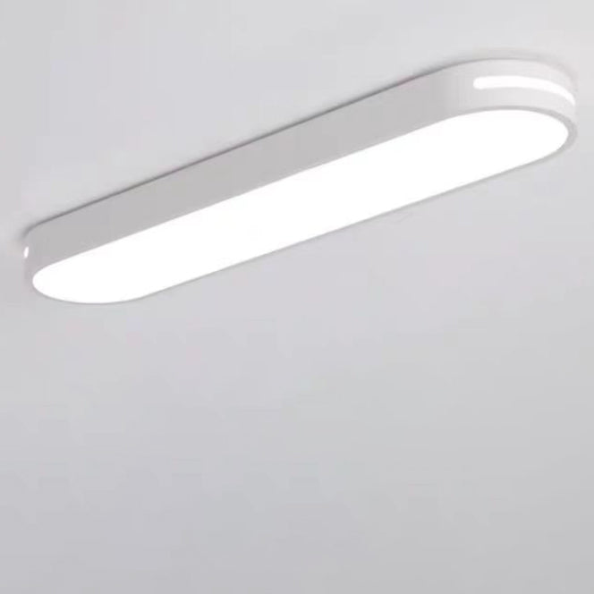 Modern Minimalist Elliptical Strip Iron Acrylic LED Flush Mount Ceiling Light For Hallway Lumendat