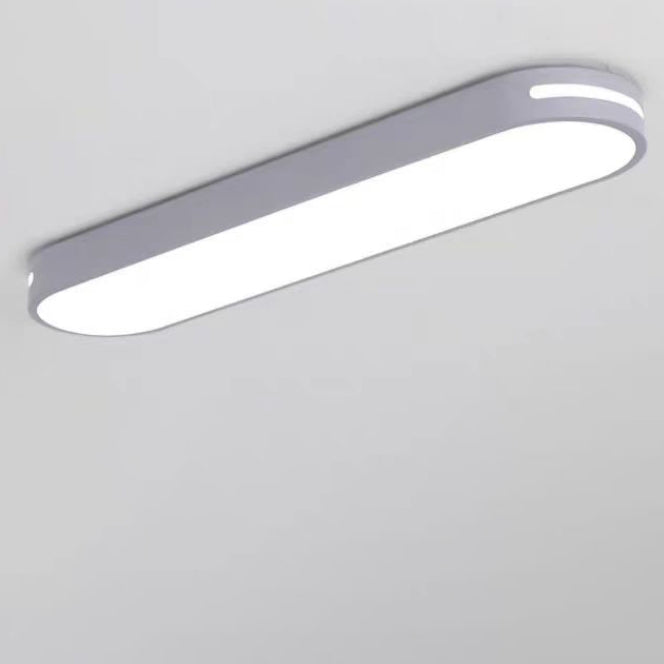 Modern Minimalist Elliptical Strip Iron Acrylic LED Flush Mount Ceiling Light For Hallway Lumendat