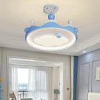 Lumendat Contemporary Creative Kids Crown Iron Plastic LED Semi-Flush Mount Ceiling Light For Bedroom Lumendat