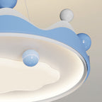 Lumendat Contemporary Creative Kids Crown Iron Plastic LED Semi-Flush Mount Ceiling Light For Bedroom Lumendat