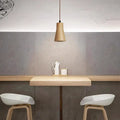 Simple Wooden Cylindrical 1-light Small Pendant Light modern luxury lighting fixture