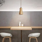 Simple Wooden Cylindrical 1-light Small Pendant Light modern luxury lighting fixture