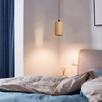 Simple Wooden Cylindrical 1-light Small Pendant Light Lumendat