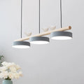 Nordic Creative Bird & Wood Round Island Light LED Chandelier – 6 Colors Lumendat