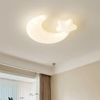 Lumendat Contemporary Creative Kids Star Moon Iron PE LED Flush Mount Ceiling Light For Bedroom Lumendat