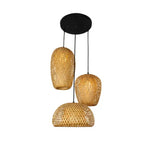 Rustic Style Bamboo Weaving 1-light Pendant Light Lumendat