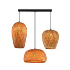 Rustic Style Bamboo Weaving 1-light Pendant Light Lumendat