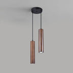Modern Minimalist Wood Cylinder LED Pendant Light Lumendat
