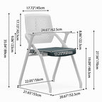 Modern Ergonomic Breathable Mesh Seat High Density Foam Meeting Chair - Rectangular Foldable Training Chair Space Saving Design For Home Office Lumendat