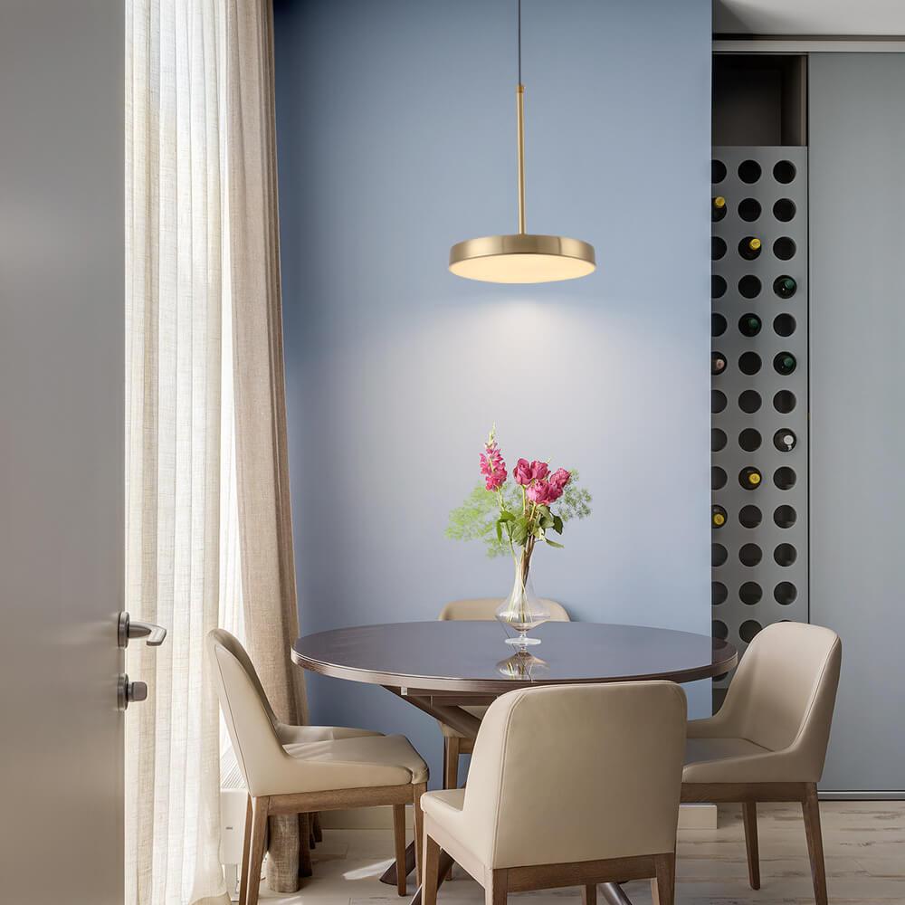 Modern Minimalist Drum Metal LED Pendant Light BulbSquare