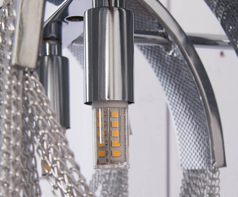 Lumendat Postmodern Luxury Aluminum Chain Tassel 2-Light Wall Sconce Lumendat