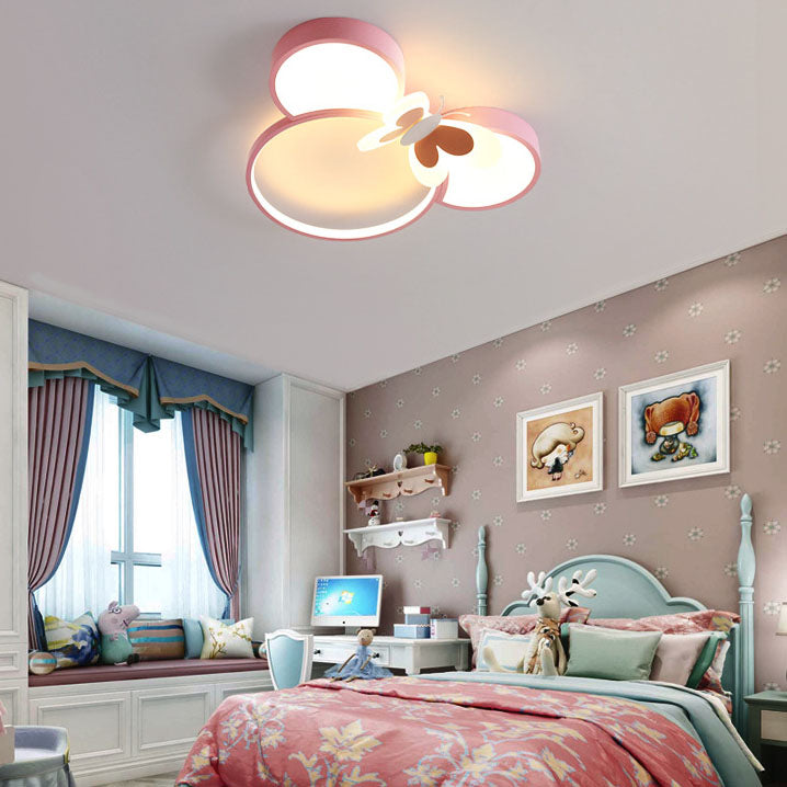 Lumendat Modern Creative Minimalist Wrought Iron Cartoon Mouse LED Flush Mount Ceiling Light Lumendat