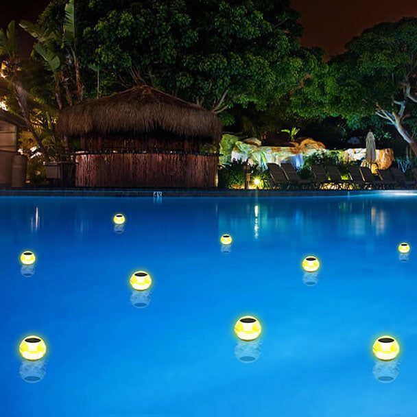 Modern Round Outdoor Waterproof Solar LED Water Drift Light Lumendat