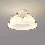 Contemporary Creative Kids Crown Iron Pe LED Semi-flush Mount Ceiling Light for Bedroom