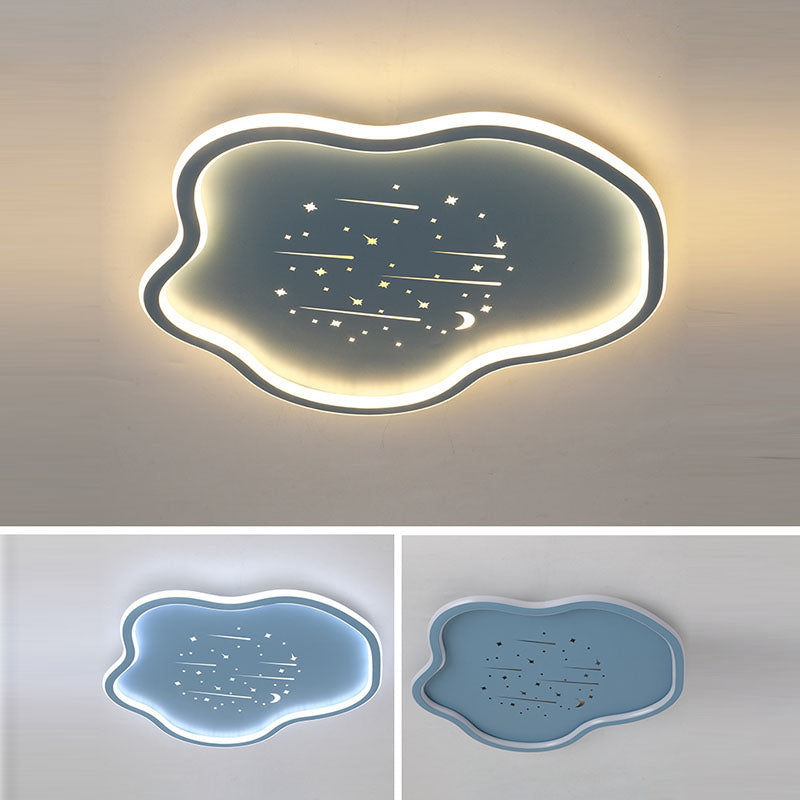 Lumendat Contemporary Creative Kids Cloudy Iron Silicone LED Flush Mount Ceiling Light For Bedroom Lumendat