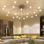 Contemporary Creative Full Of Star Iron 12/21/28 Light Flush Mount Ceiling Light For Living Room Lumendat