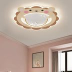 Lumendat Modern Art Deco Kids Aluminum Acrylic Penguin Panda Lion Sheep Round LED Flush Mount Ceiling Light For Bedroom Lumendat