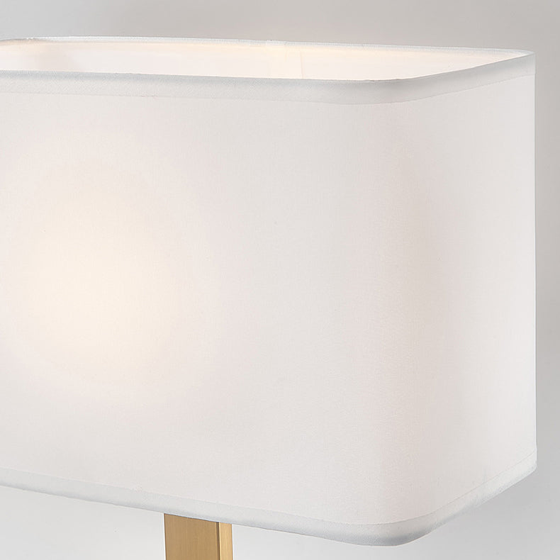 Modern Minimalist Rectangular Cloth Iron 1-Light Table Lamp For Living Room Lumendat