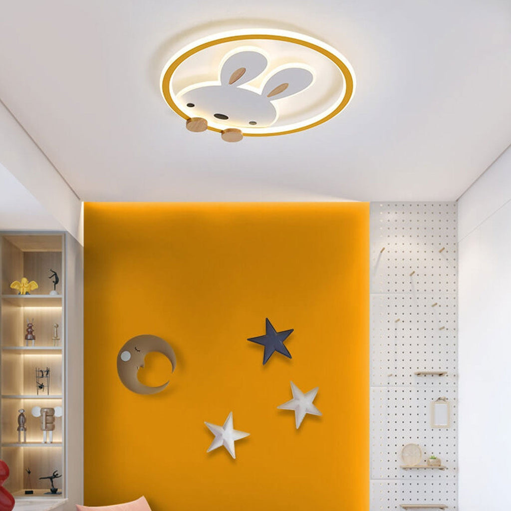 Lumendat Childlike Creative Cartoon Rabbit Design LED Flush Mount Light Lumendat