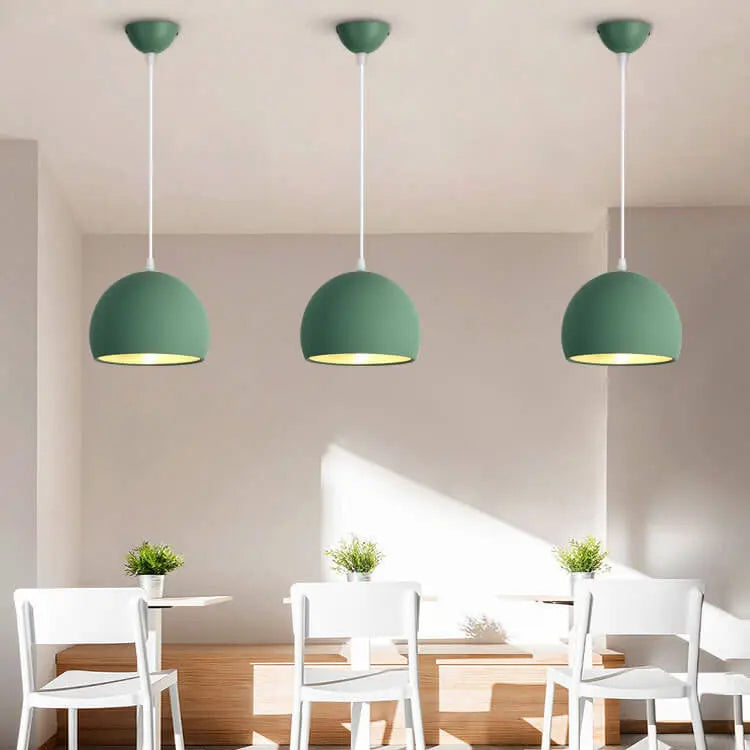 Modern Solid Color Round Head Iron 1-light Pendant Light modern luxury lighting fixture