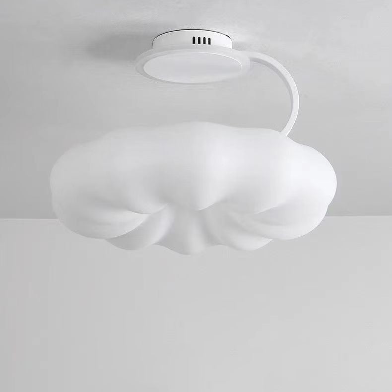 Lumendat Modern Simplicity Cream PE Cloud Pumpkin Shade Iron LED Kids Pendant Light For Bedroom Lumendat