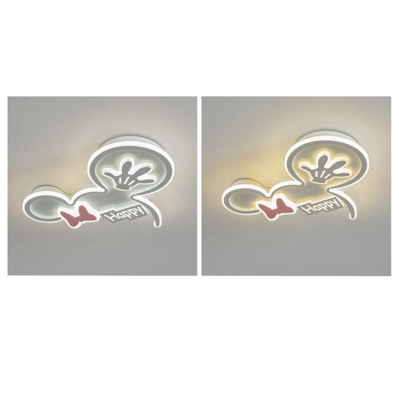 Lumendat Cartoon Creative Minnie LED Kids Flush Mount Ceiling Light Lumendat