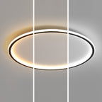 Modern Minimalist Aluminum Geometric Circle Silicone Shade LED Flush Mount Ceiling Light for Living Room
