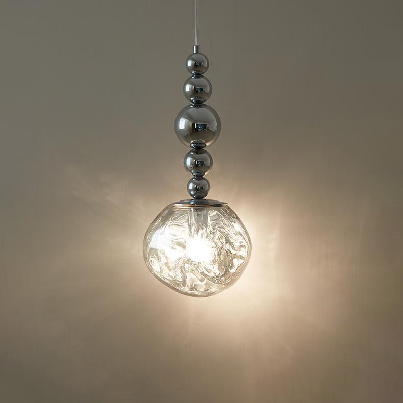 Contemporary Scandinavian Lava Ball Iron Acrylic 1-light Pendant Light for Bedroom