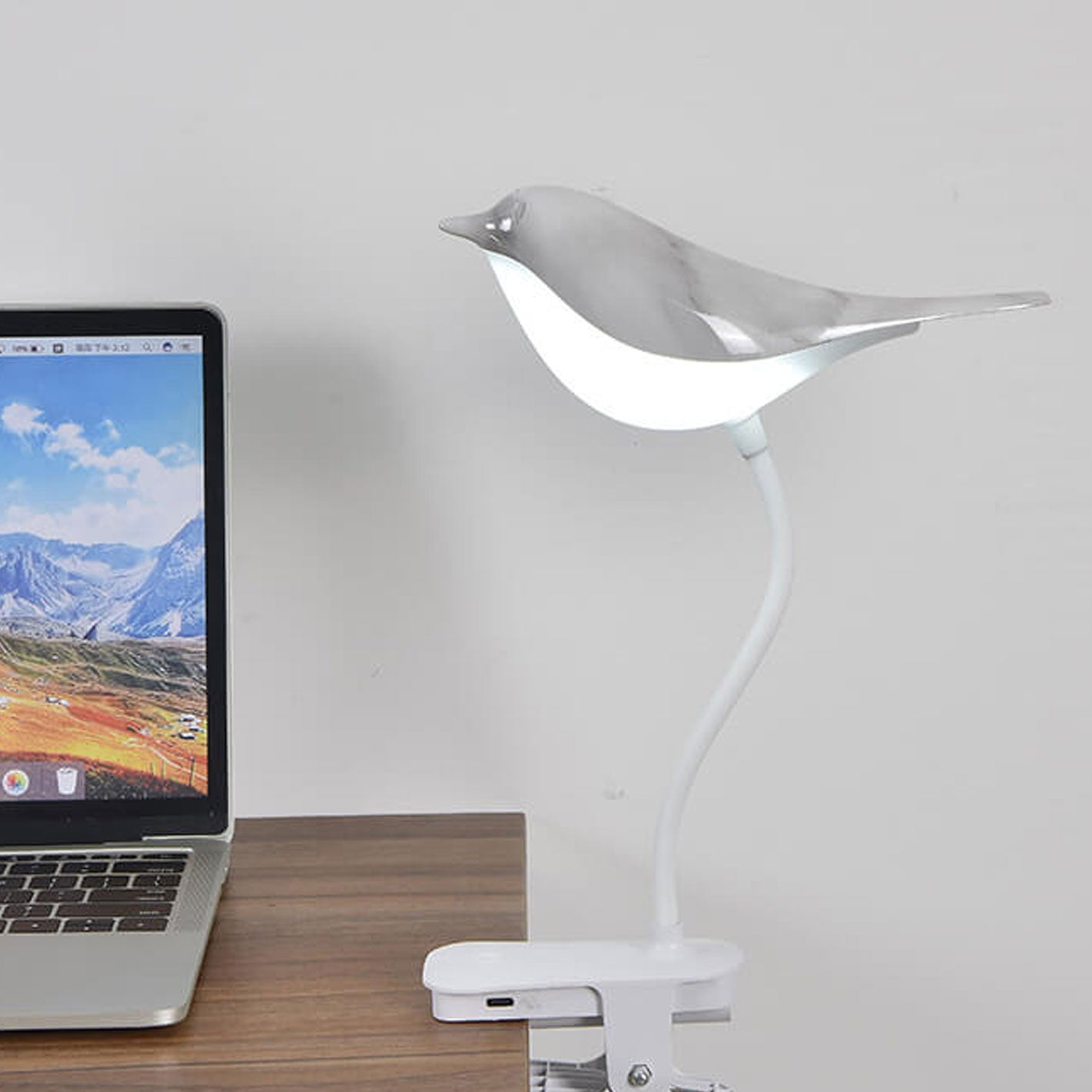 Nordic Creative Bird Clip USB Charging LED Night Light Table Lamp Lumendat