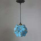 Vintage Stained Glass Petal 1-light Pendant Light Lumendat