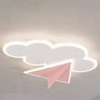 Lumendat Modern Art Deco Kids Iron Acrylic Cloud Plane LED Flush Mount Ceiling Light For Bedroom Lumendat