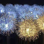 Solar Dandelion Aluminum Wire Globe Light LED Outdoor Waterproof Luminous Garden Insert Ground Landscape Light Lumendat