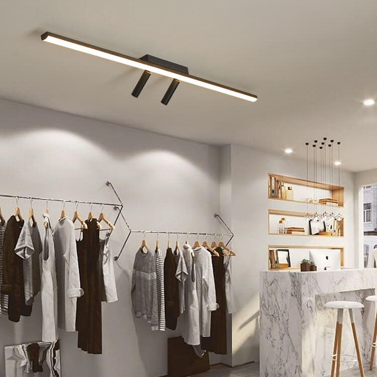 Nordic Minimalist Acrylic Long Strip Track Spotlight LED Flush Mount Ceiling Light Lumendat