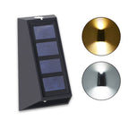Solar Simple Trapezoid Outdoor RGB Patio LED Wall Sconce Lamp