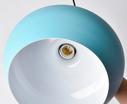 Nordic Macaron Aluminum Dome Bottle 1-light Pendant Light