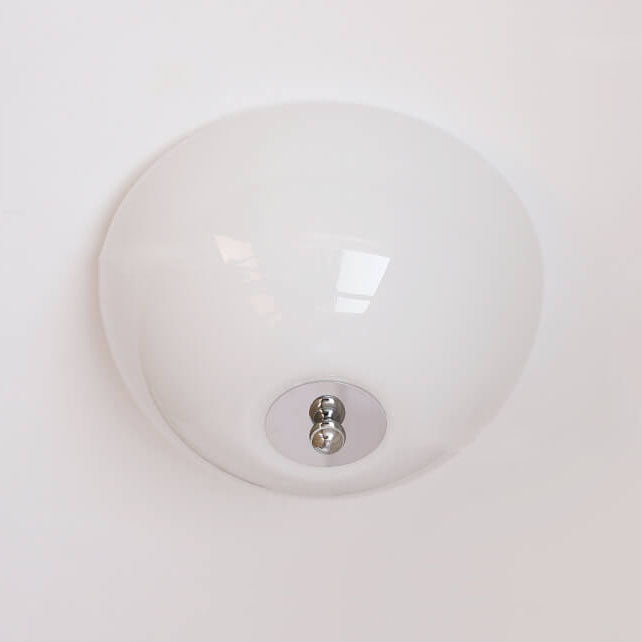 Nordic Minimalist Iron Round Glass Shade 4-light Flush Mount Ceiling Light