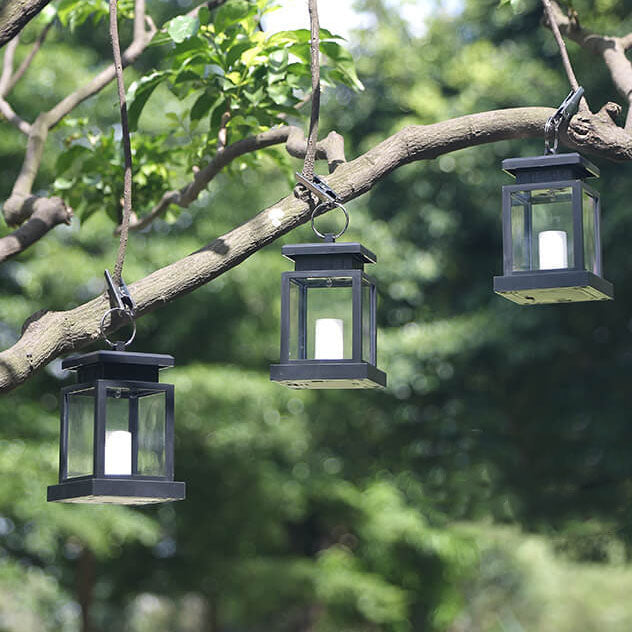 Solar Retro Candle Lantern LED Outdoor Hanging Light Lumendat