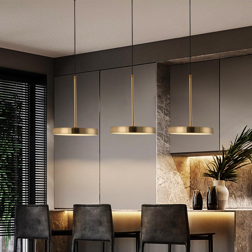 Modern Minimalist Drum Metal LED Pendant Light BulbSquare