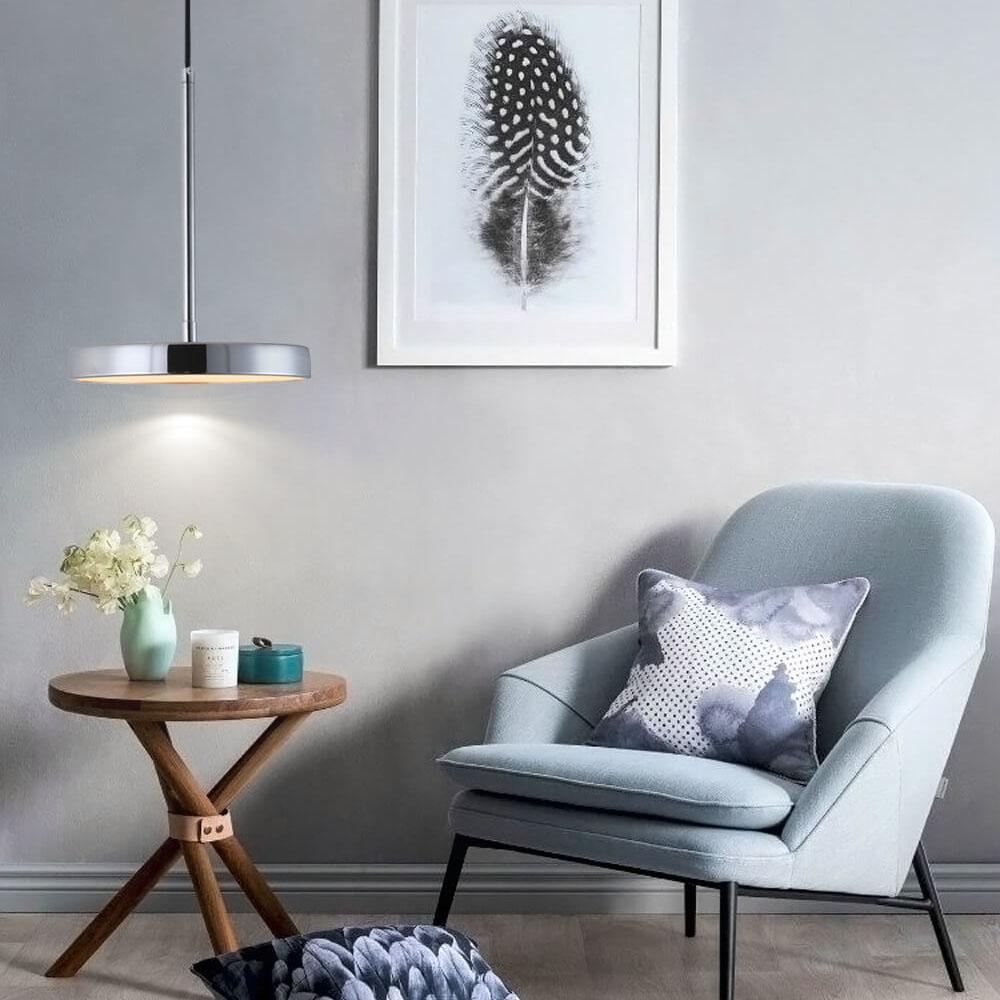 Modern Minimalist Drum Metal LED Pendant Light BulbSquare