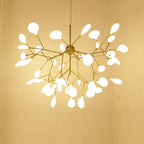 Modern LED Firefly Branch Chandelier – 27 or 36 Lights, Gold & Black Lumendat