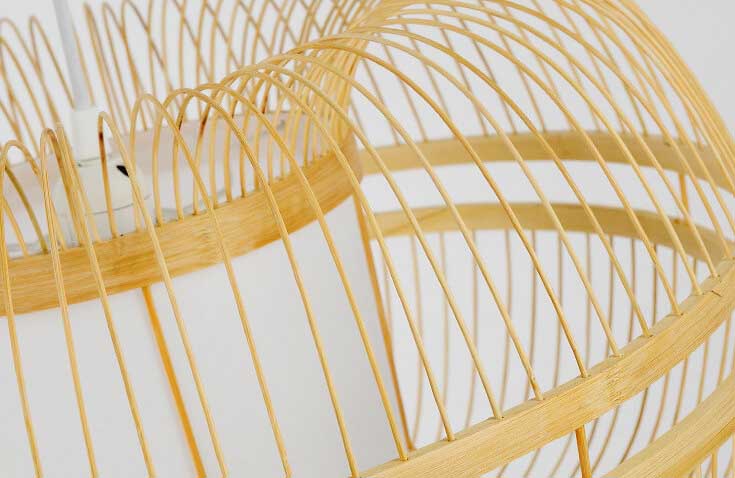 Japanese Element Bamboo Drum 1-light Pendant Light