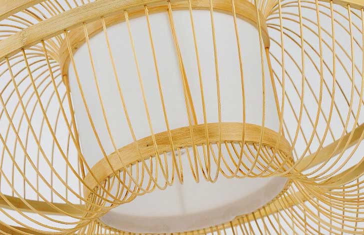 Japanese Element Bamboo Drum 1-light Pendant Light