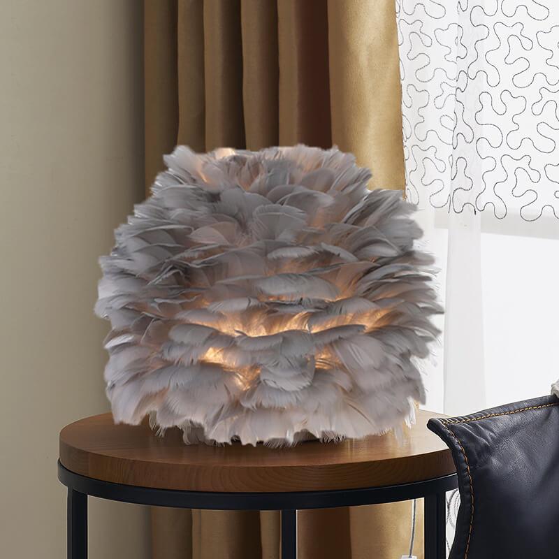 Modern Feather 1-Light Ball-Shaped Table Lamps Lumendat