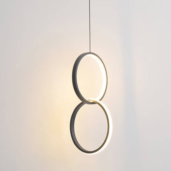 Minimalist Circle 1-light LED Metal Shade Pendant Light BulbSquare