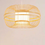 Japanese Element Bamboo Drum 1-light Pendant Light