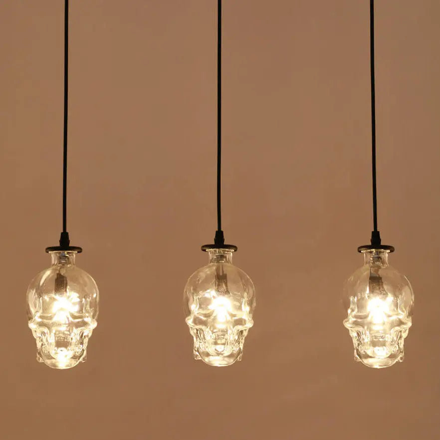 Skull Glass 3-light Chandeliers Lumendat